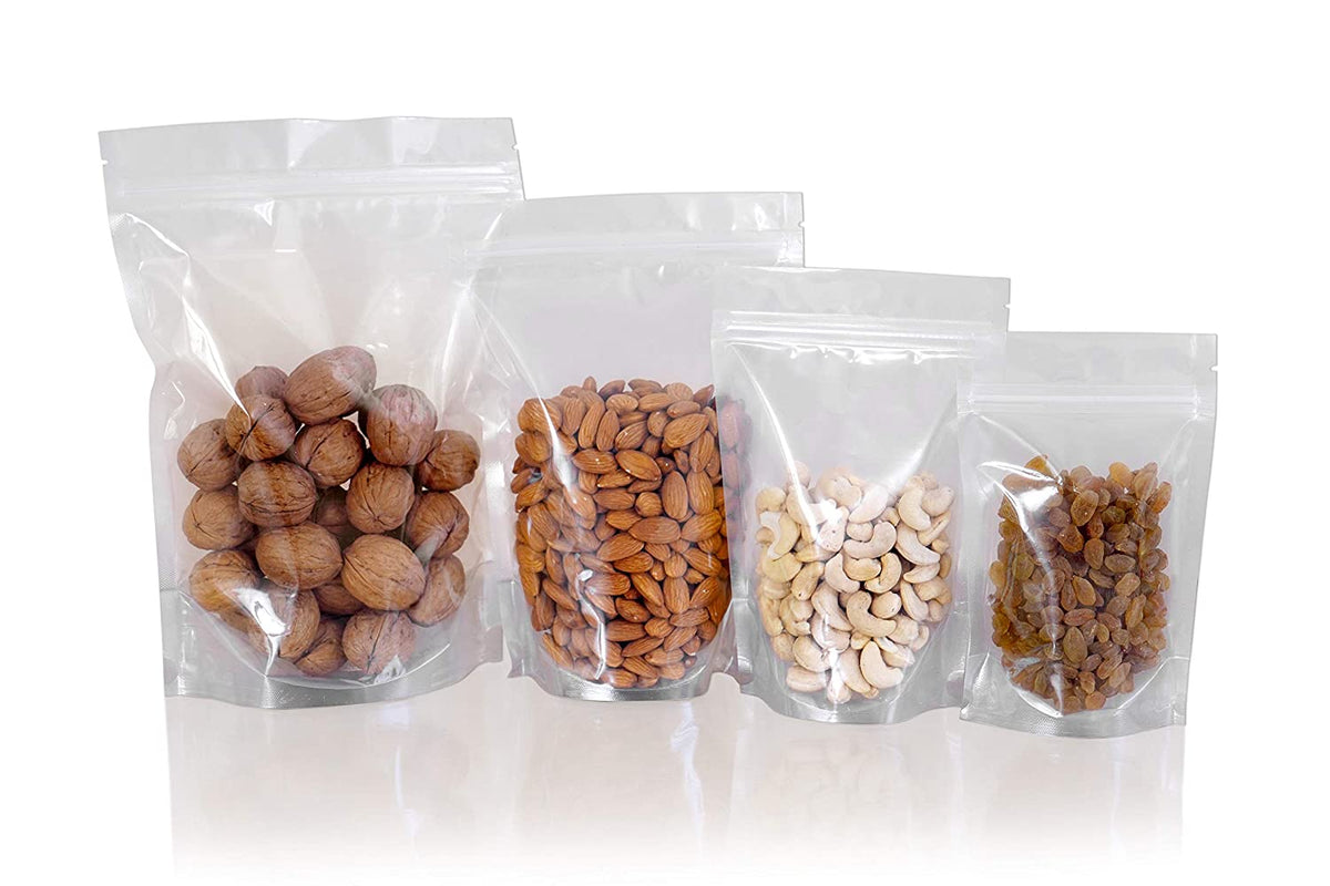 Premium Stand-Up Zip Lock Pouch (Both side Transparent Without Zip)