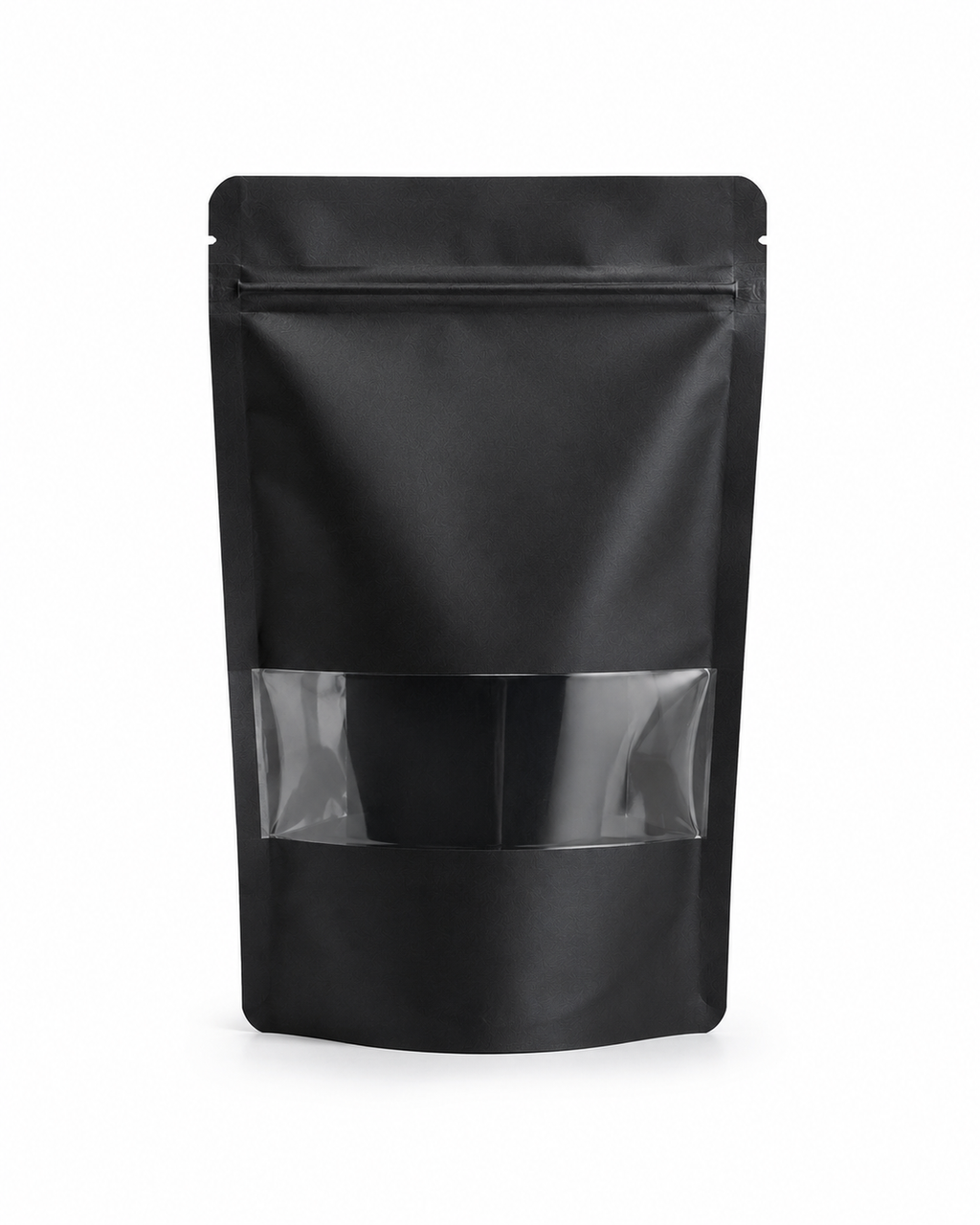 Premium Stand-Up Zip Lock Pouch (Black With Window)