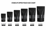 Premium Stand-Up Zip Lock Pouch (Black With Window)