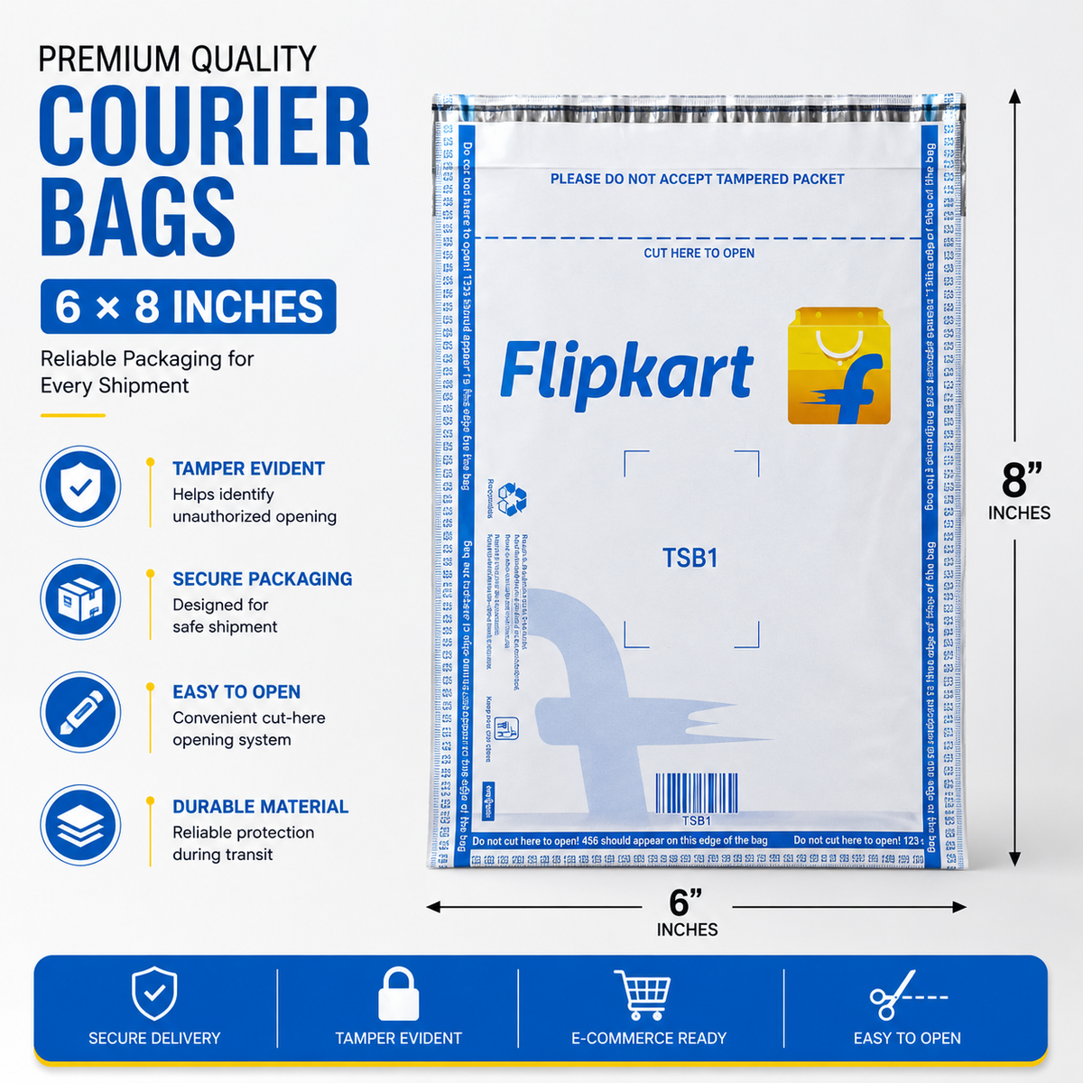 Courier Bags - Flipkart Printed - (60 Micron)
