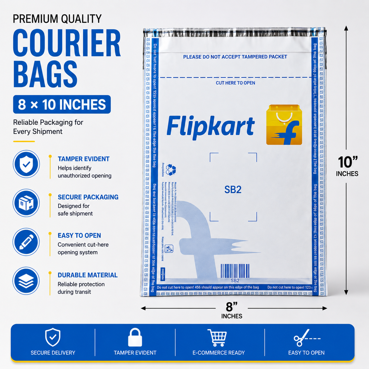 Courier Bags - Flipkart Printed - (60 Micron)