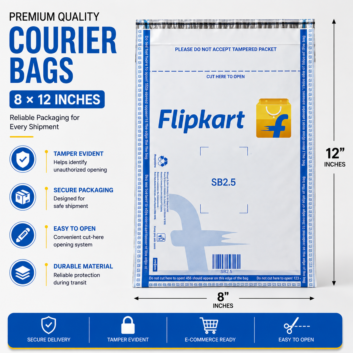 Courier Bags - Flipkart Printed - (60 Micron)