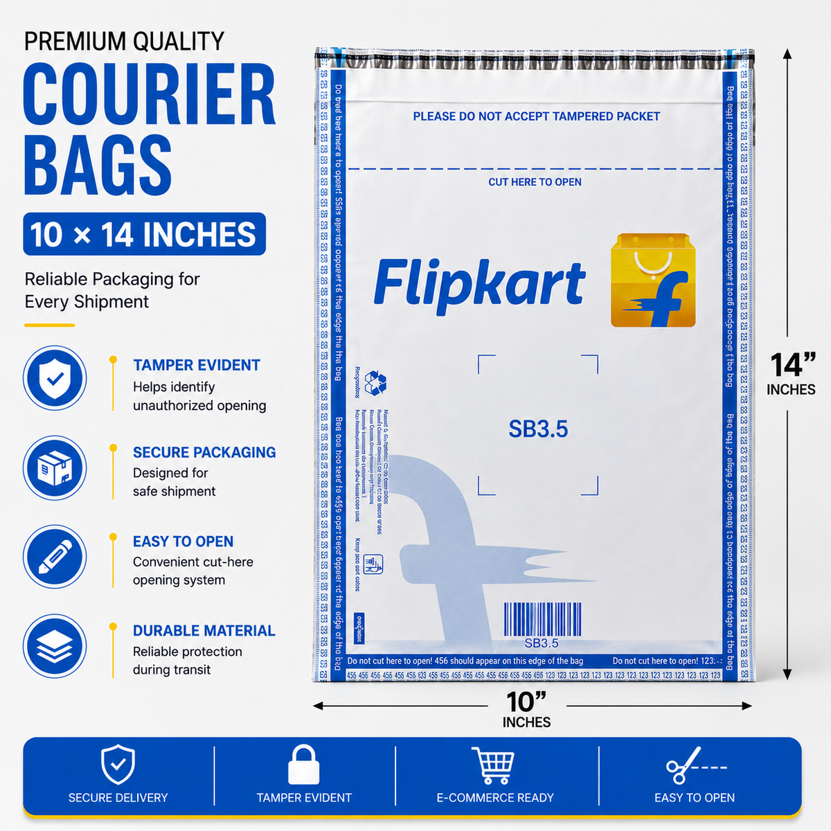 Courier Bags - Flipkart Printed - (60 Micron)