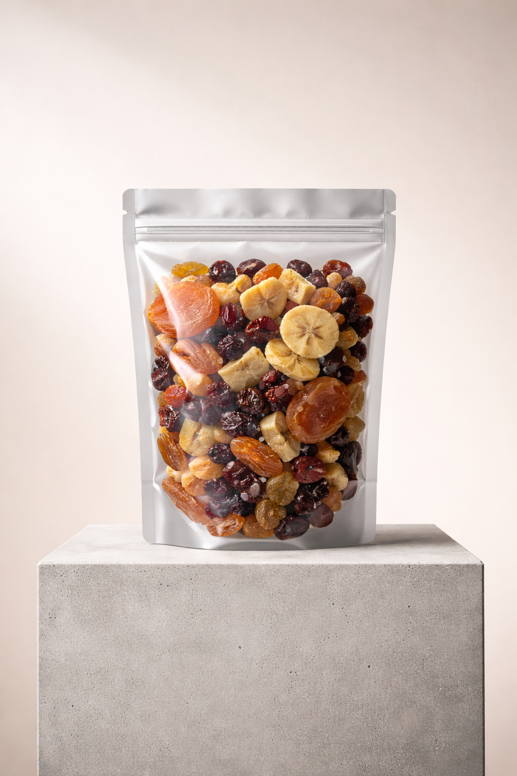 Premium Mixed Dry Fruit Blend – Resealable Stand-Up Pouch