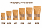 Premium Stand-Up Zip Lock Pouch (Kraft with Window)