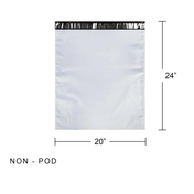 Courier bag without POD 20x24 inch - Super Jumbo size, tamper proof poly mailer