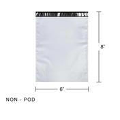 Courier bag without POD 6x8 inch - Extra Small size, tamper proof poly mailer