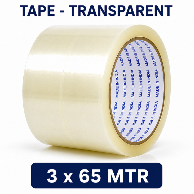 BOPP packing tape - Transparent 2" x 65 Mtr
