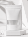 Premium Stand-Up Zip Lock Pouch (White With Window)